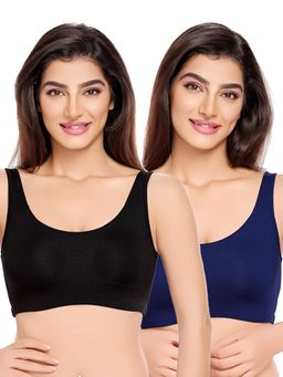 Juliet - Womens Unlined Ease Non Padded Sports Bras (Pack of 2)