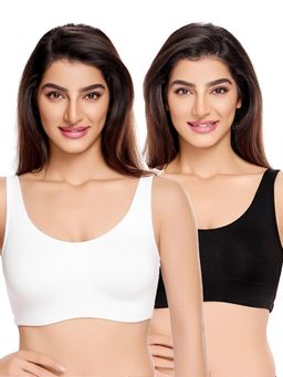 Juliet - Womens Unlined Ease Non Padded Sports Bras (Pack of 2)