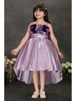 Lagorii - Girls Lavender Satin Dress