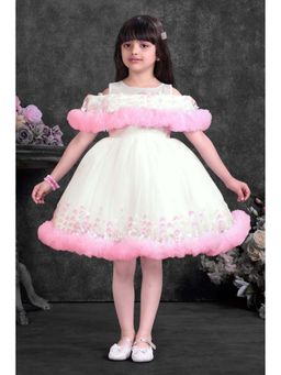 Lagorii - Girls Ivory Net Dress