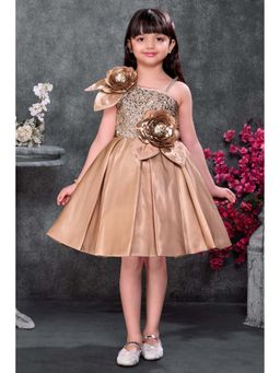 Lagorii - Girls Bronze Satin Dress