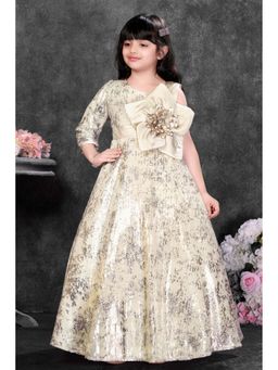 Lagorii - Girls Beige Net Gown