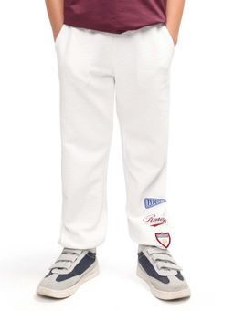 RARE ONES - Boys Off White Cotton Blend Track pant