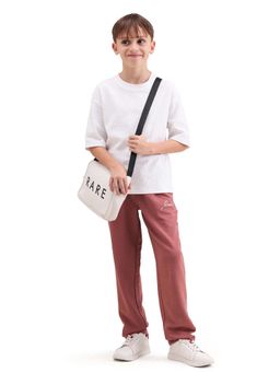 RARE ONES - Boys Red Cotton Blend Track pant