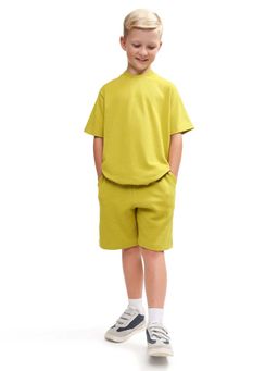 RARE ONES - Boys Yellow Polyester Blend Shorts