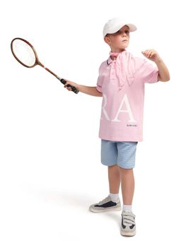 RARE ONES - Boys Pink Cotton Polo T-Shirt