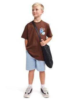 RARE ONES - Boys Brown Cotton Blend T-shirt