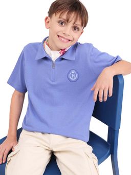 RARE ONES - Boys Purple Cotton Polo T-Shirt