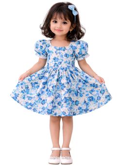 TotzTouch - Girls Blue Blended Dress