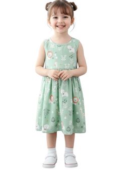 TotzTouch - Girls Green Blended Dress