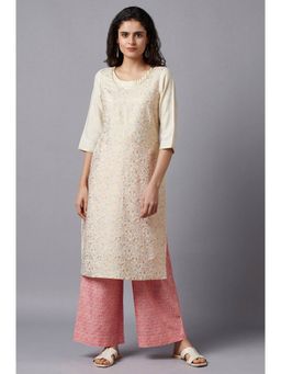 Aurelia - White Floral Printed Kurta