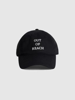 Being Human - Black Cotton Embroidered Baseball Cap Cap For Men