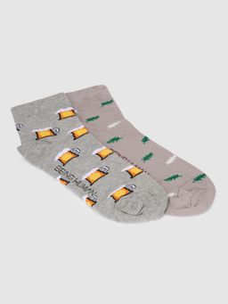 Being Human - Multi-Color Cotton Printed Socks For Men