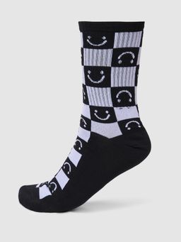 Being Human - Black Cotton Printed Socks For Men