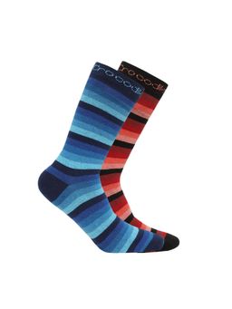 Crocodile - Multi-Color Cotton Colorblock Socks For Men (Pack of 4)