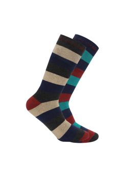 Crocodile - Multi-Color Cotton Colorblock Socks For Men (Pack of 4)
