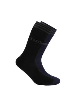Crocodile - Multi-Color Cotton Solid-Plain Socks For Men (Pack of 4)