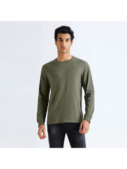 Pepe Jeans - Olive Solid Full Sleeve T-Shirt