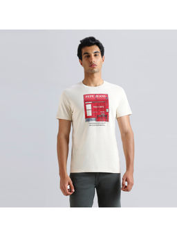 Pepe Jeans - Off White Print Short Sleeve T-Shirt
