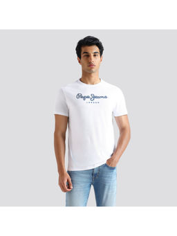Pepe Jeans - White Crew Neck Short Sleeve T-Shirt