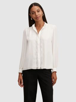 Forever New - Poppy Lace Trim Shirt