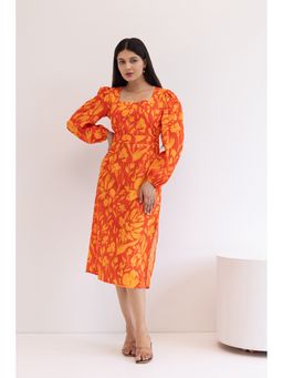 Polago Clothing - Marigold Muse Printed Dress