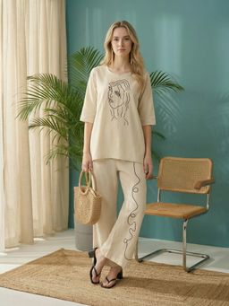 ZUMMER - Cotton Embroidered Co-Ord Set