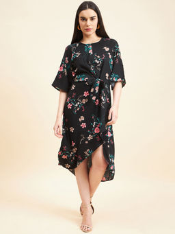 Gipsy - Black Floral Midi Dress