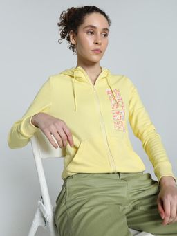Puma - Camo Graphic Womens Yellow Hoodie