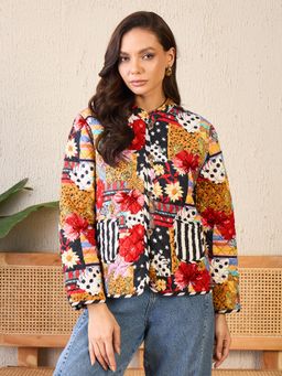 Uptownie - Reversible Cotton Quilted Jacket - Multi