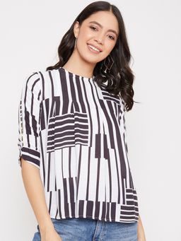 CRIMSOUNE CLUB - Women's Black Colorblock Tops