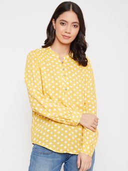 CRIMSOUNE CLUB - Women's Yellow Polka Dots Tops