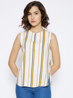 CRIMSOUNE CLUB - Women's Mustard Stripes Tops