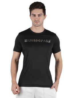 Rock.it - Men Black Crew Neck Regular Fit Half Sleeve T-Shirt