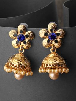 Anika's Creations - Partywear Floral Design Jhumki Earrings