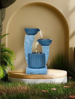 At Home by Nilkamal - Aqua Bliss Cascade Polyresin Water Fountain (Blue)