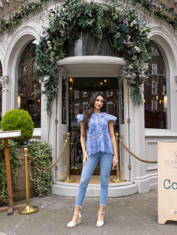 MIRIPRET - Viscose Natalie Top in Marine Blue