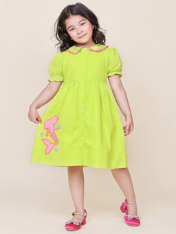 Little Carrot - Green Mermaid Theme Pure Cotton Dress