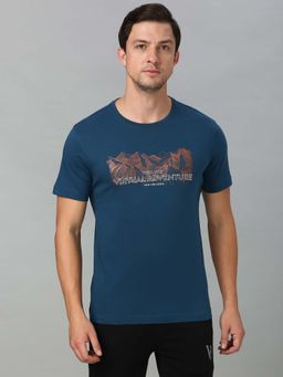 Van Heusen Innerwear - Men Round Neck Printed T-Shirt - Blue