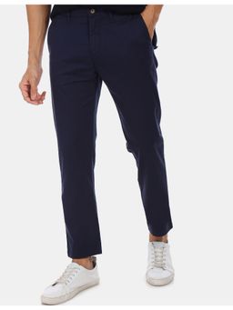 U.S. POLO ASSN. - Navy Flat Front Slim Fit Chinos