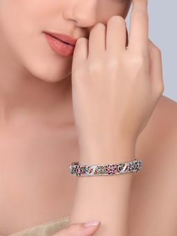 Estele - Ratnika - Morbagh Ruby Multi-Color Peacock CZ Bangle (2.2)