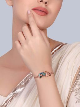 Estele - Rajvika - Morbagh Green Stone Peacock Bracelet