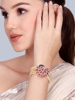 Estele - Ranjika - Morbagh Multi-Color Pearl Peacock Bracelet