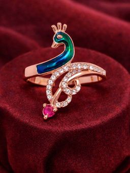 Estele - Ranjika Morbagh Ruby Pink Peacock Ring
