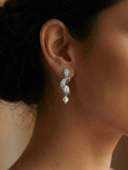 Estele - Mayurika - Morbagh White CZ Earrings