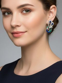 Estele - Ranjika - Morbagh Blue Stud Earrings
