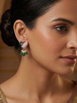 Estele - Ranjika - Morbagh CZ Multi-Color Drop Earrings