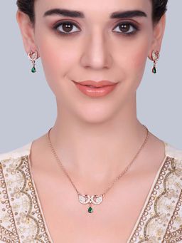 Estele - Kundanika - Morbagh Multi-Color CZ Necklace with Earrings
