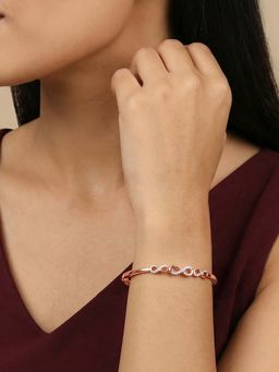 GIVA - 925 Silver White Rose Gold Forever Loop Bracelet