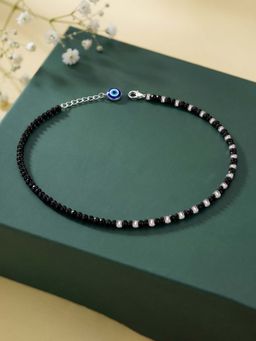 GIVA - 925 Silver Drishti Black Muse Anklet